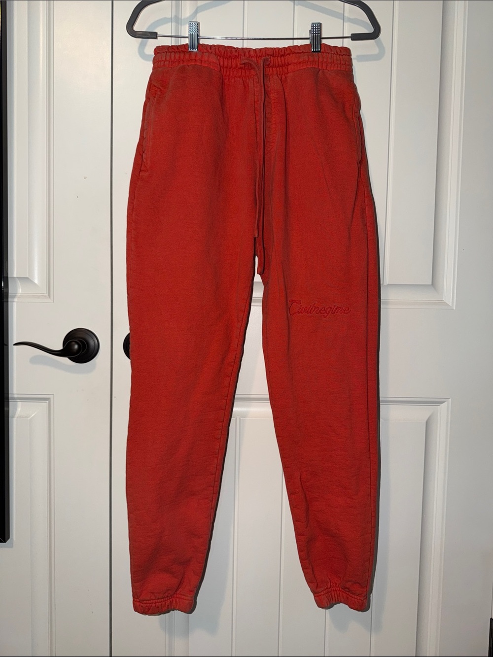 Civil Regime Red Vintage Wash Sweatpants Size S